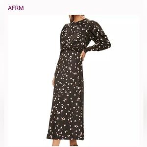 AFRM Zane Black Floral Women's Dress